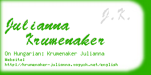 julianna krumenaker business card